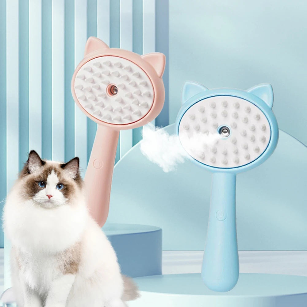 Multifunction Hair Grooming Cleaning Brush With Mist For Pets, Rechargeable Self Cleaning Brush For Dogs & Cats