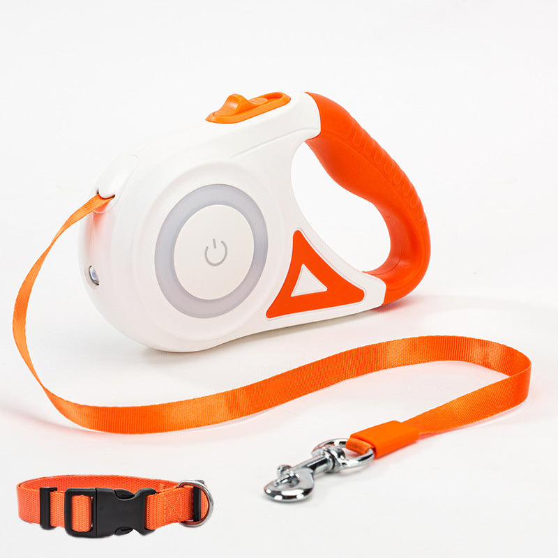 Dog Leash Retractable And Dog Collar Spotlight Automatic Pet Dog Cat
