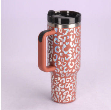 Tumbler With Lid, Stainless Steel, Handle, Straw, Insulated, Spill-Proof (1200ML)