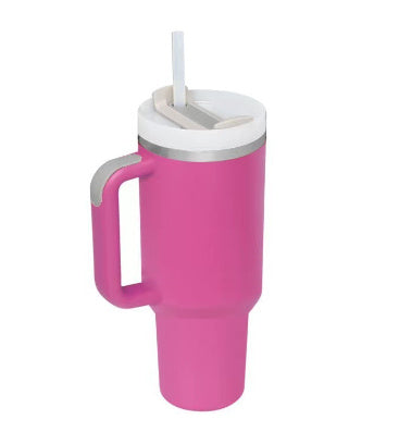 Tumbler With Lid, Stainless Steel, Handle, Straw, Insulated, Spill-Proof (1200ML)