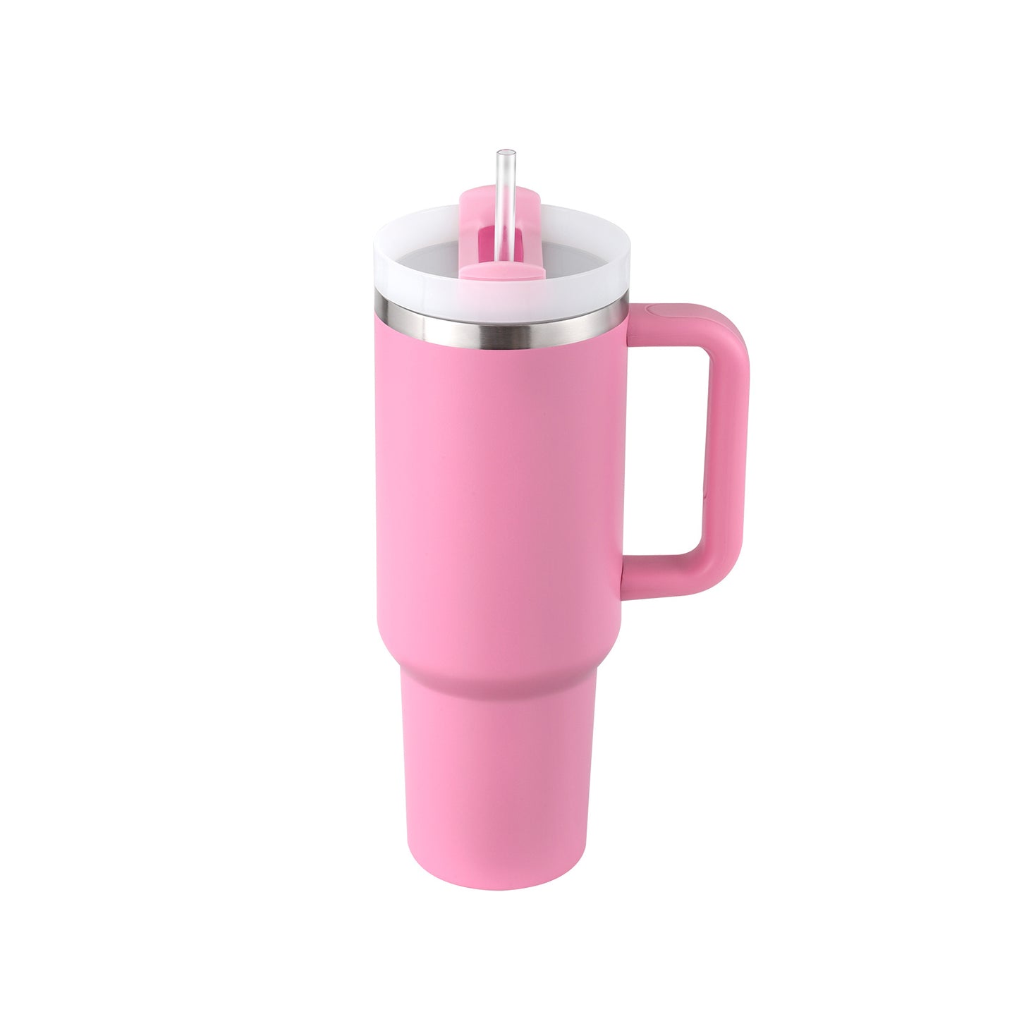 Tumbler With Lid, Stainless Steel, Handle, Straw, Insulated, Spill-Proof (1200ML)