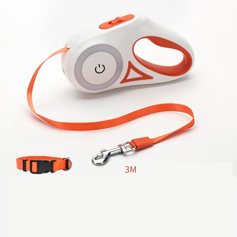 Dog Leash Retractable And Dog Collar Spotlight Automatic Pet Dog Cat