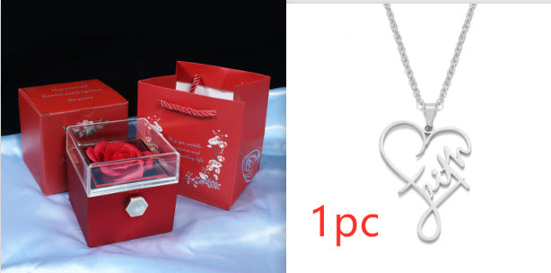 Rotating Rose Gift Box, Creative Rose Jewellery Packaging Box