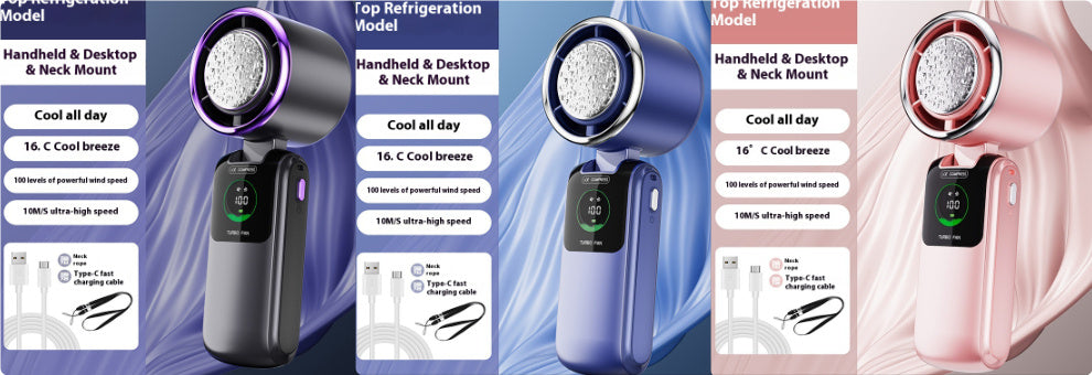 New 2025 High-Speed Handheld Fan, Speed Adjustable, Portable Folding Mini Fan