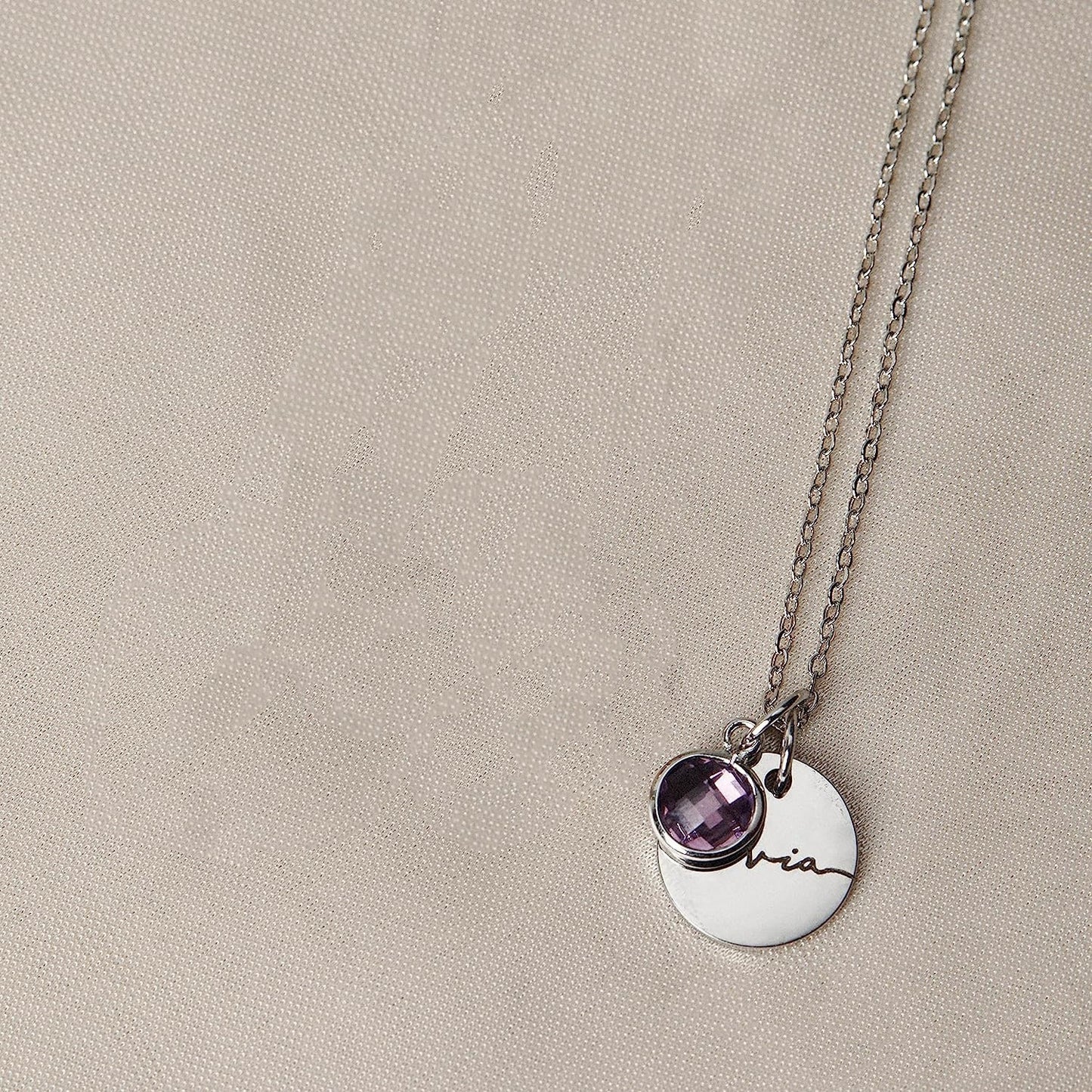 Personalized Necklace Birthstone Pendants Stackable Jewellery