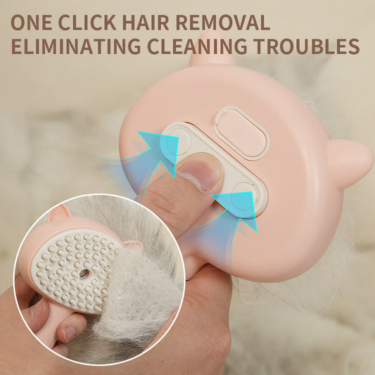 Multifunction Hair Grooming Cleaning Brush With Mist For Pets, Rechargeable Self Cleaning Brush For Dogs & Cats