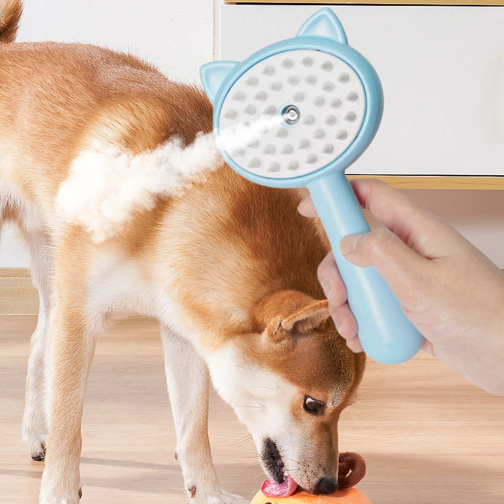 Multifunction Hair Grooming Cleaning Brush With Mist For Pets, Rechargeable Self Cleaning Brush For Dogs & Cats